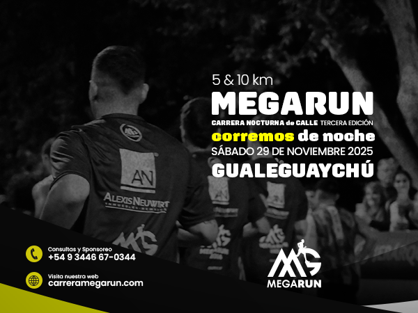 10k & 5k MEGA RUN ¨ Carrera NOCTURNA de Calle 3era Edición¨